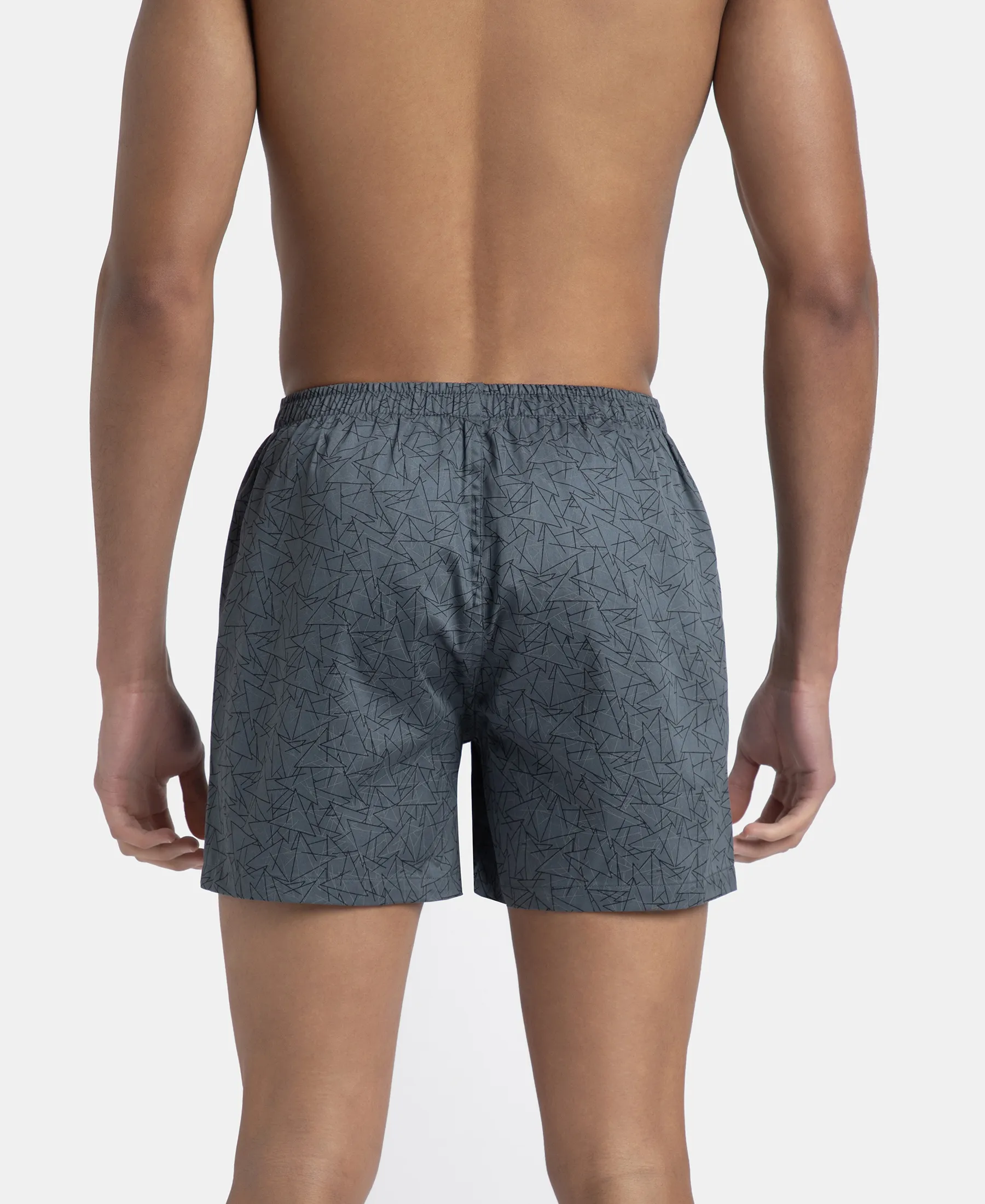 Super Combed Mercerized Cotton Woven Printed Inner Boxers with Ultrasoft and Durable Inner Waistband - Mauve Wine & Deep Slate (Pack of 2) - Image 7