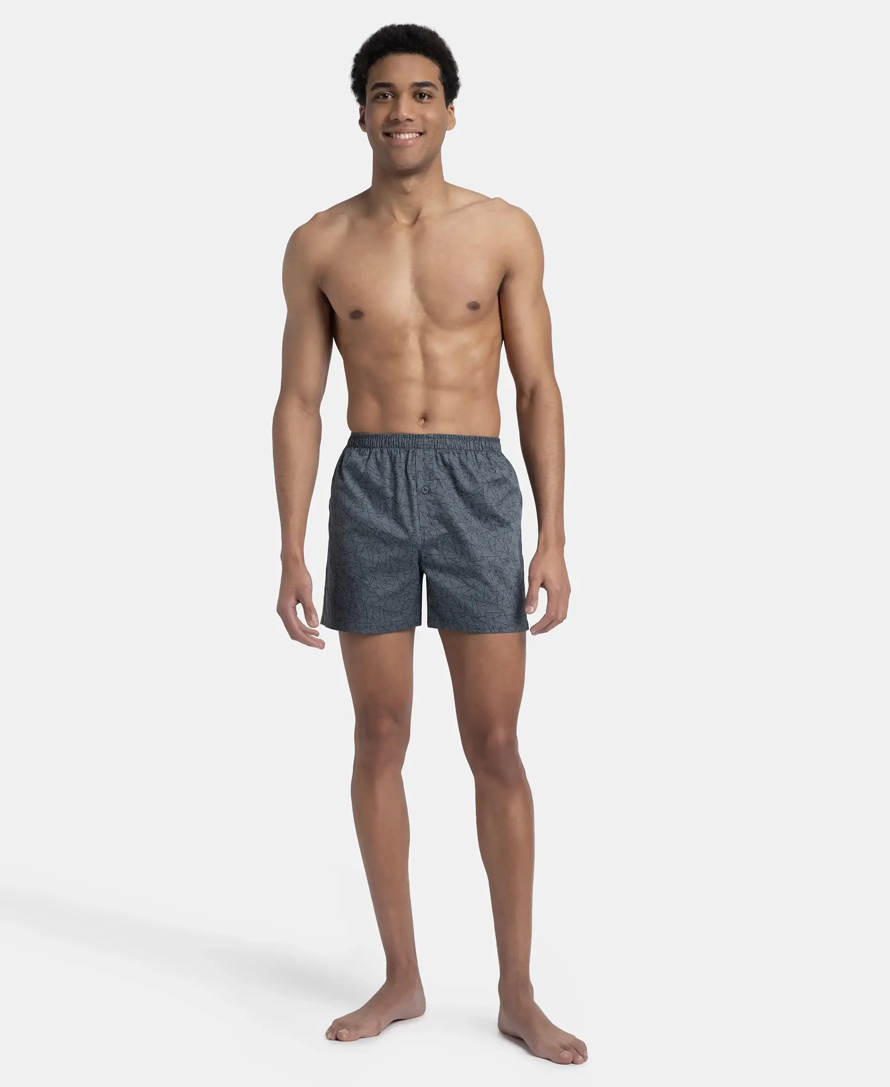 Super Combed Mercerized Cotton Woven Printed Inner Boxers with Ultrasoft and Durable Inner Waistband - Mauve Wine & Deep Slate (Pack of 2) - Image 9