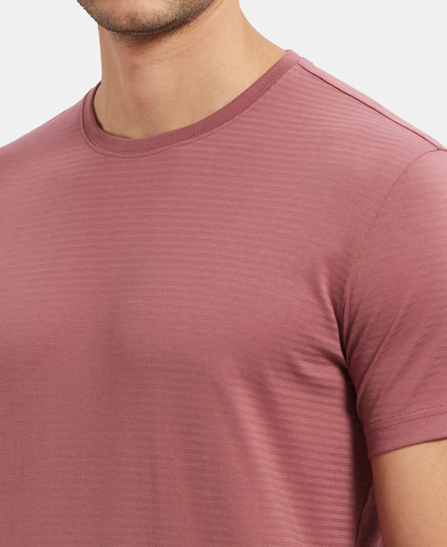 Super Combed Supima Cotton Round Neck Half Sleeve T-Shirt - Wild Ginger - Image 7