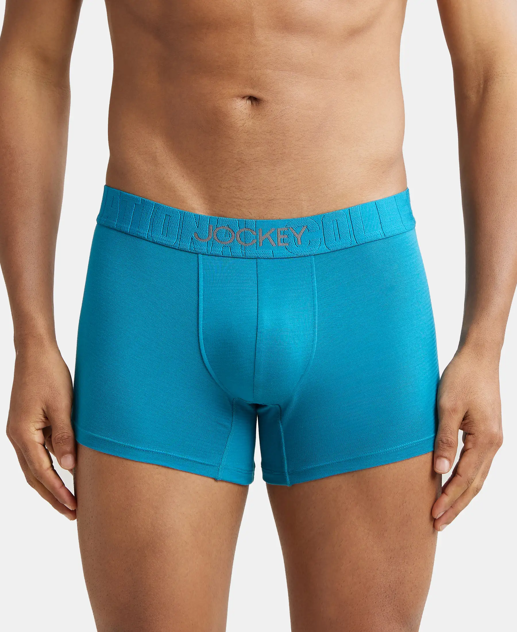 Supima Cotton Elastane Stretch Solid Trunk with Ultrasoft Waistband - Ocean Depth