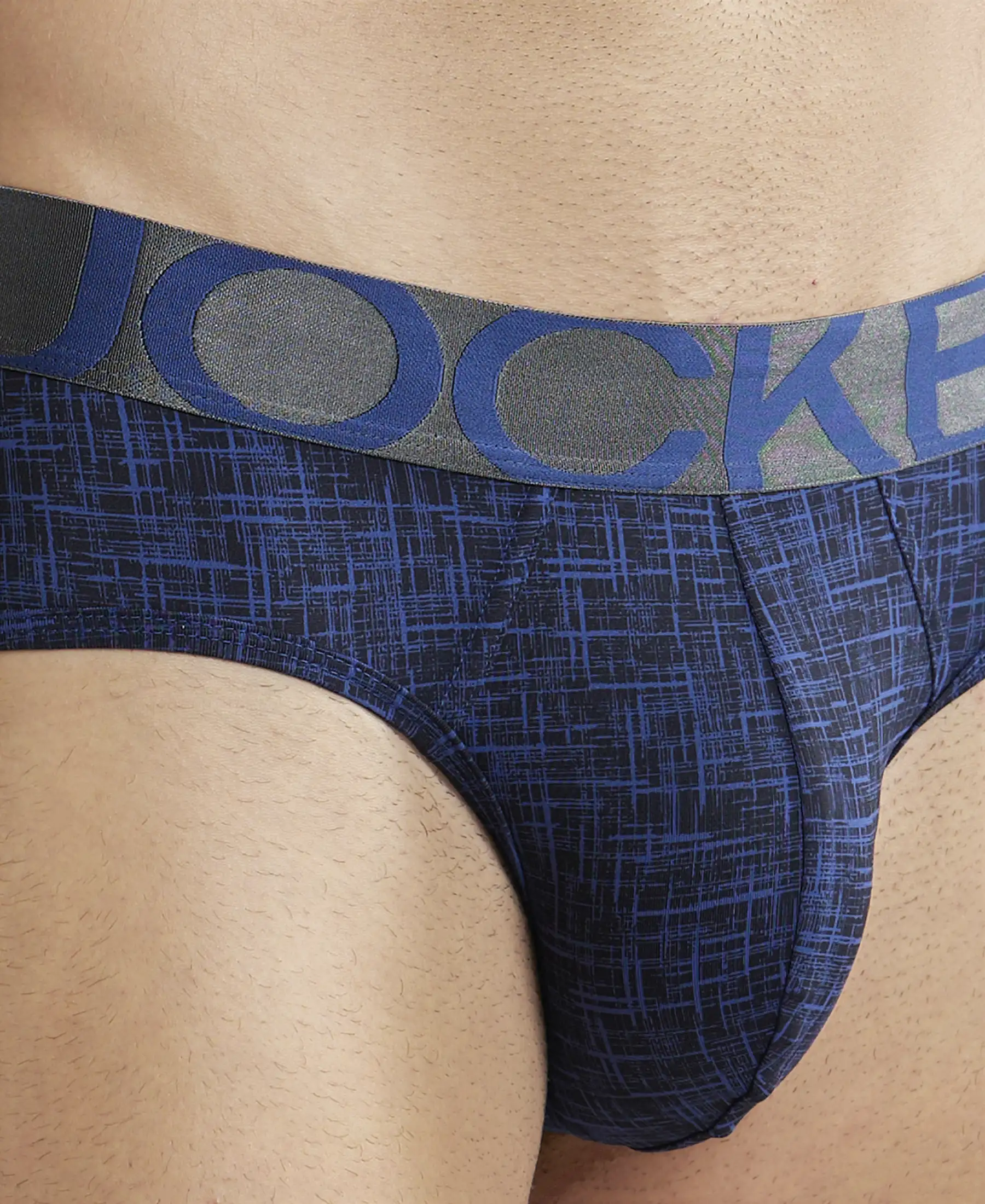 Tactel Microfiber Elastane Stretch Printed Brief with Moisture Move Properties - Rich Royal Blue - Image 6