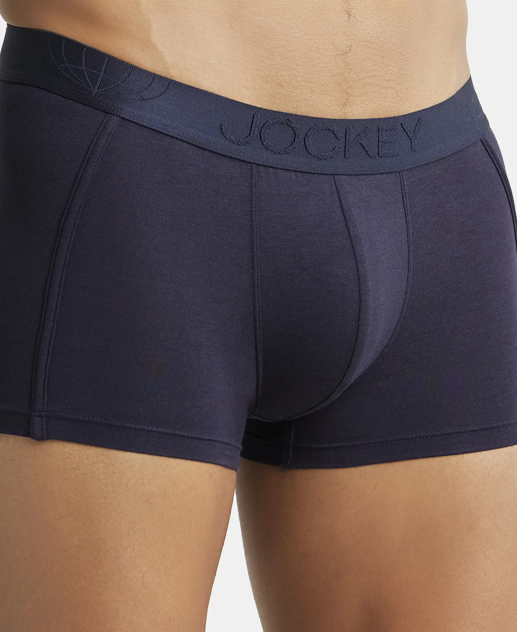 Tencel Micro Modal Cotton Elastane Stretch Solid Trunk with Natural StayFresh Properties - True Navy - Image 6