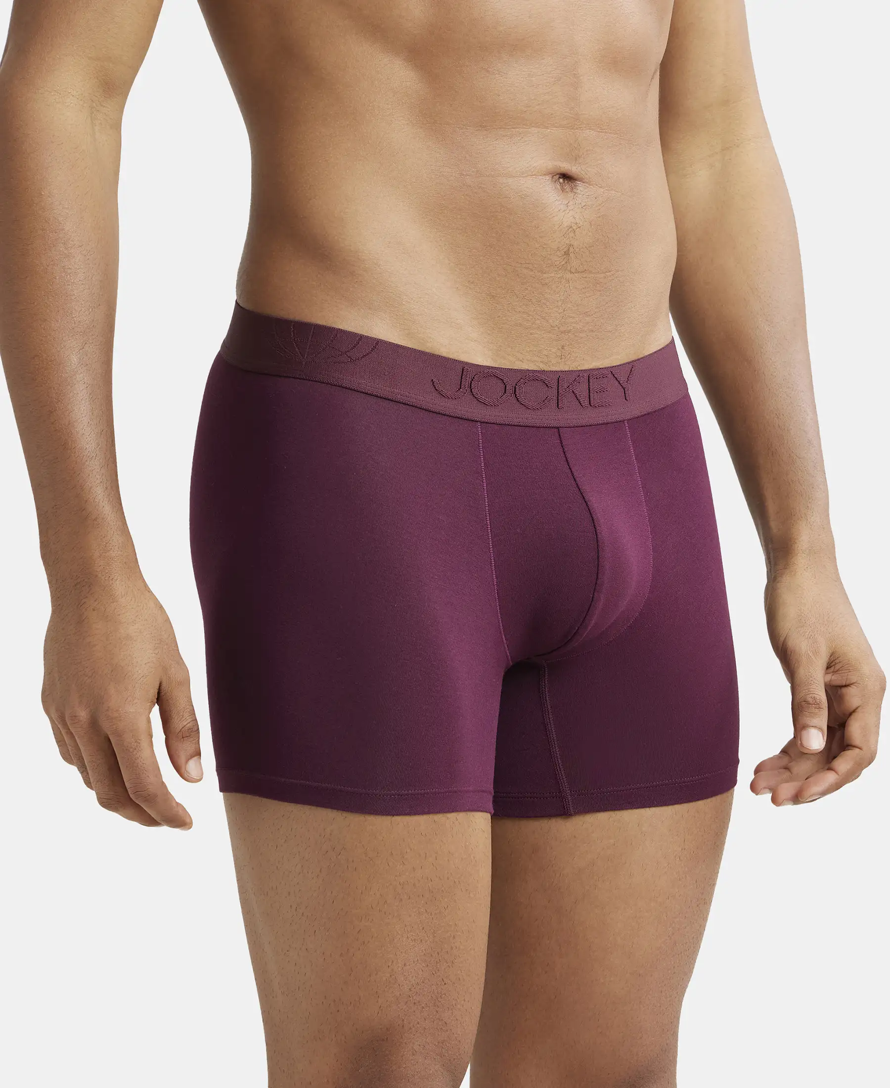 Tencel Micro Modal Cotton Elastane Stretch Solid Trunk with Natural StayFresh Properties - Wine Tasting - Image 2