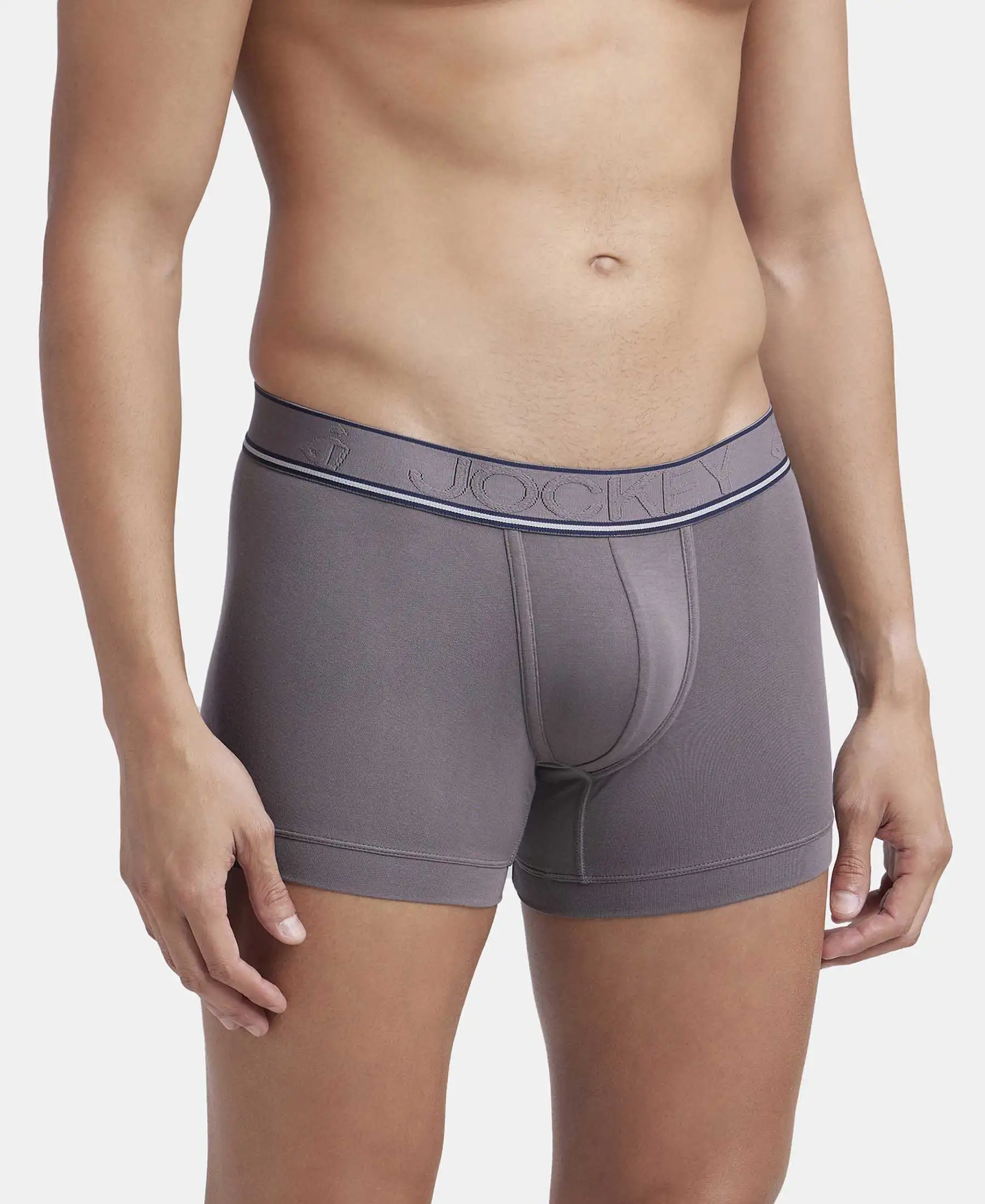 Tencel Micro Modal Elastane Stretch Solid Trunk with Natural StayFresh Properties - Gunmetal - Image 2