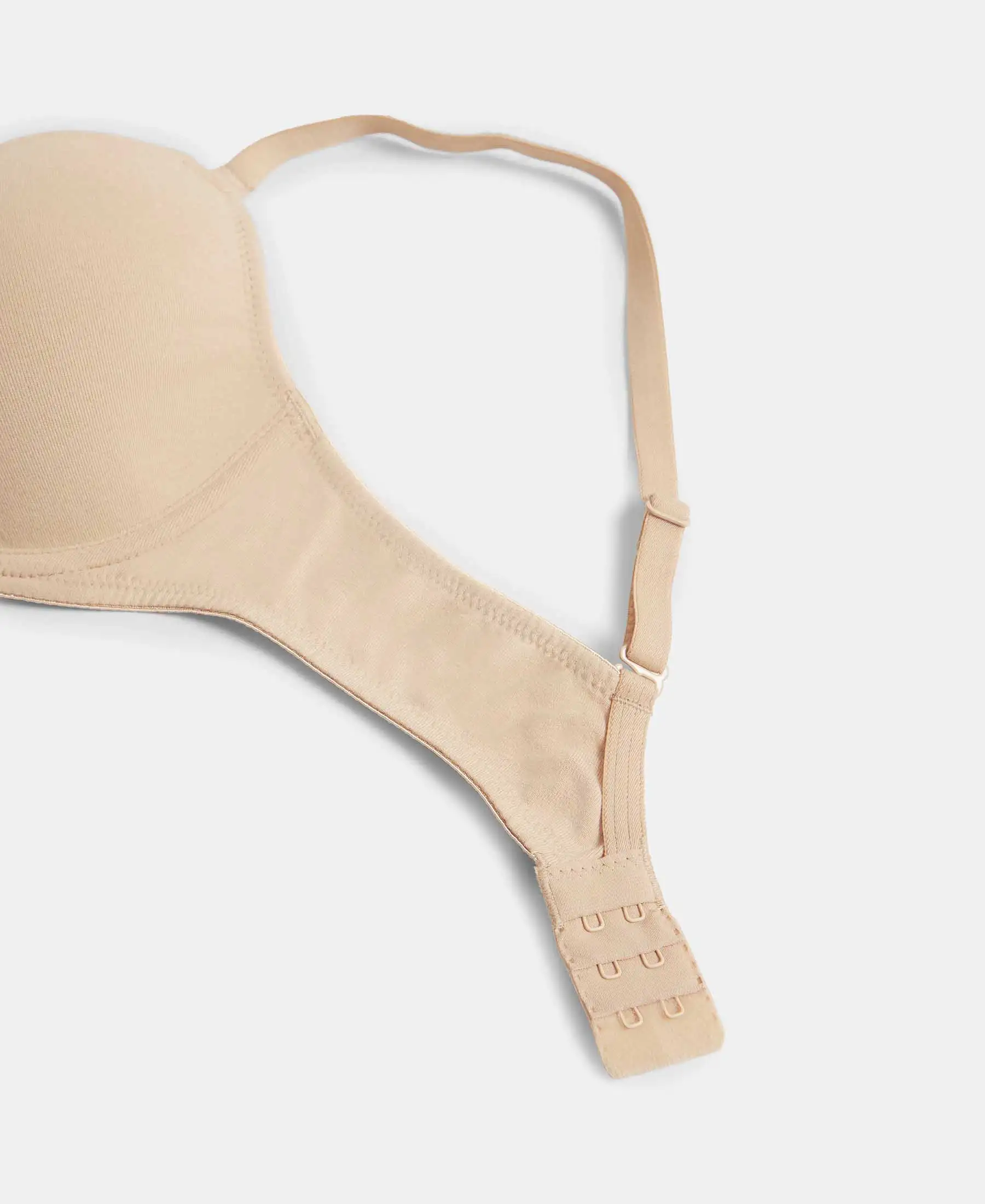 Under-Wired Padded Super Combed Cotton Elastane Stretch Medium Coverage T-Shirt Bra with Detachable Straps - Light Skin - Image 12