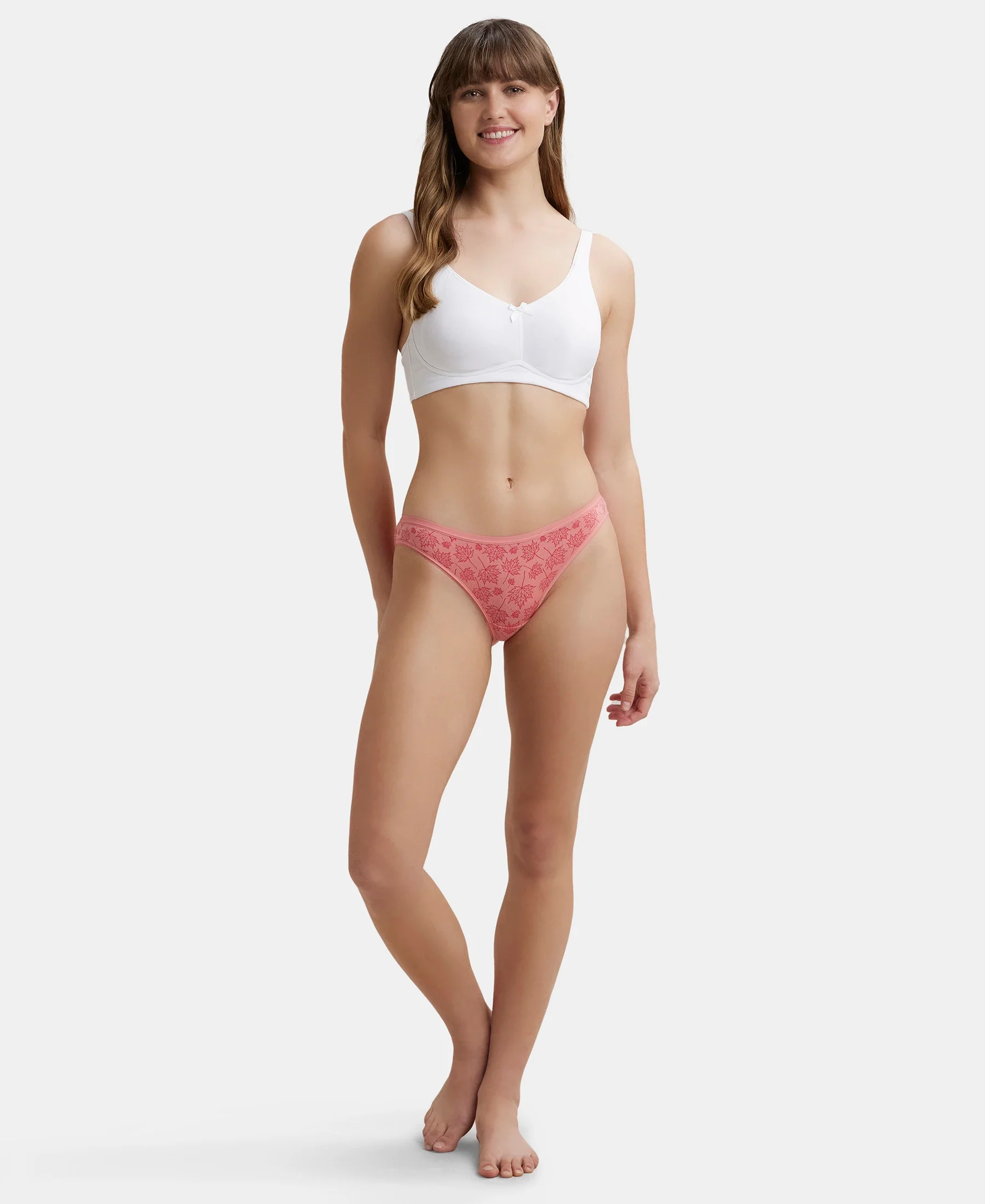 Wirefree Non Padded Plus Size Super Combed Cotton Elastane Stretch Full Coverage Everyday Bra with Concealed Shaper Panel - White - Image 4