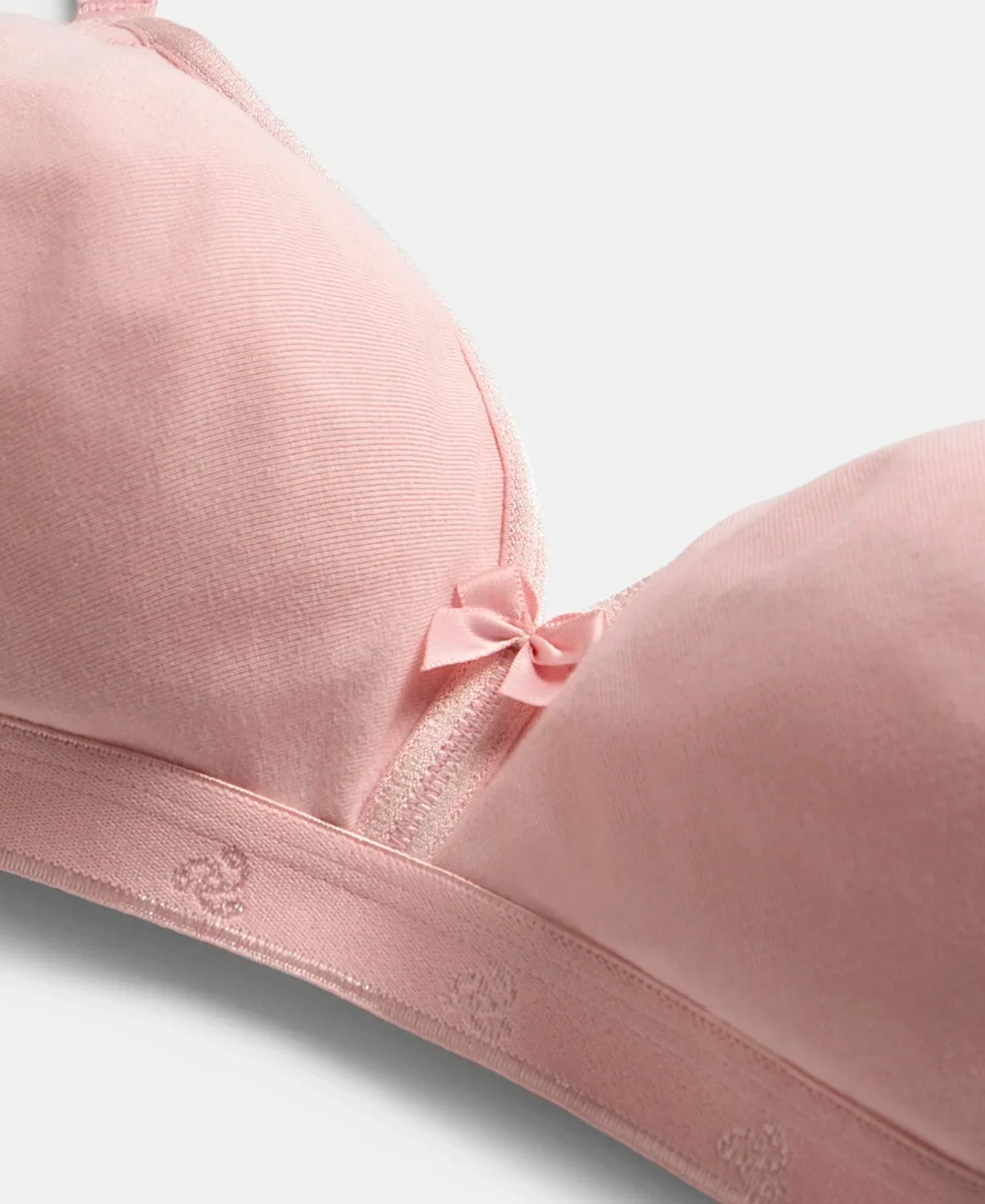 Wirefree Non Padded Super Combed Cotton Elastane Stretch Everyday Bra with Ultrasoft and Durable Underband - Candy Pink - Image 11
