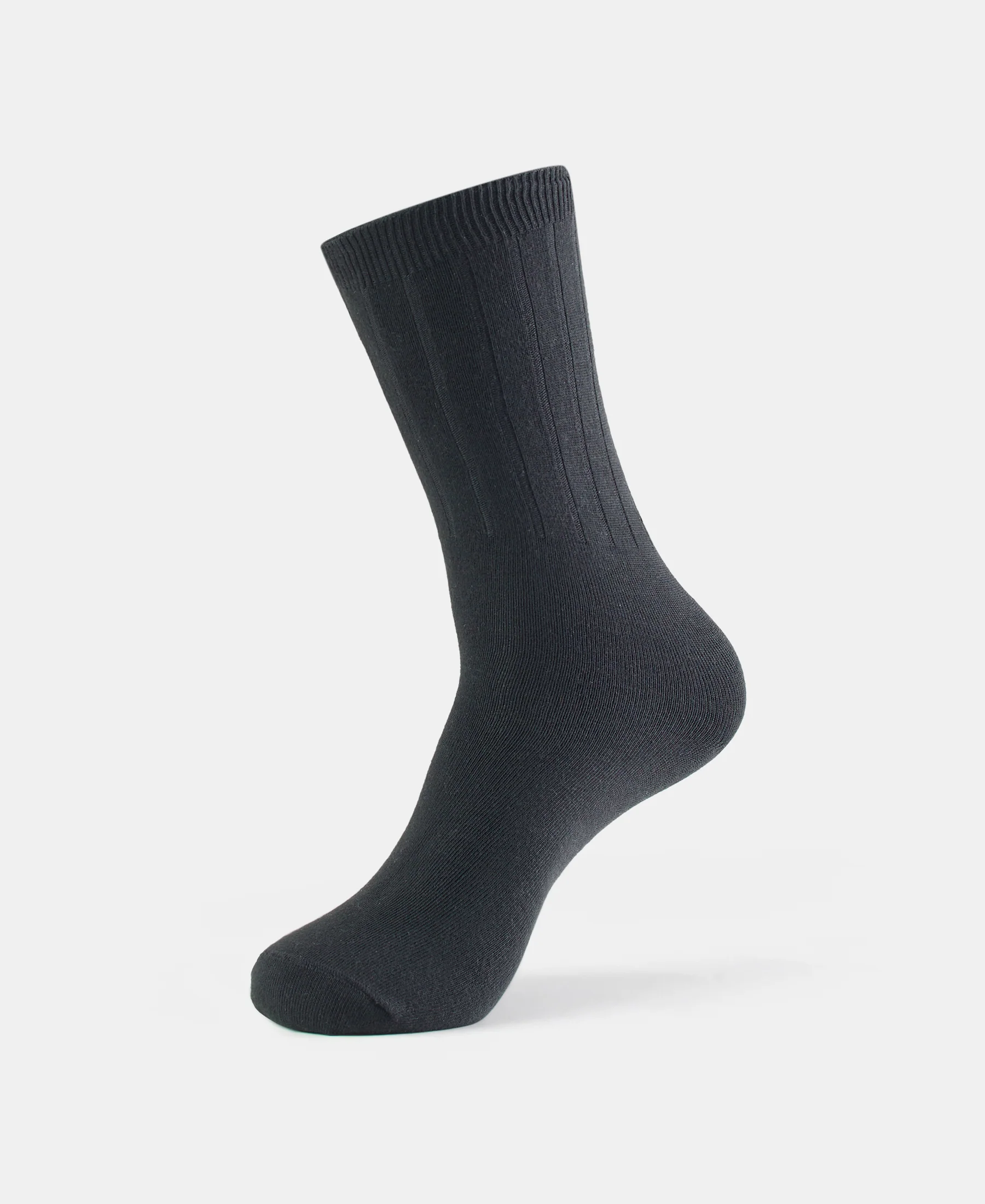 Women's Blended Modal Stretch Crew Length Thermal Socks with StayFresh Treatment - Black