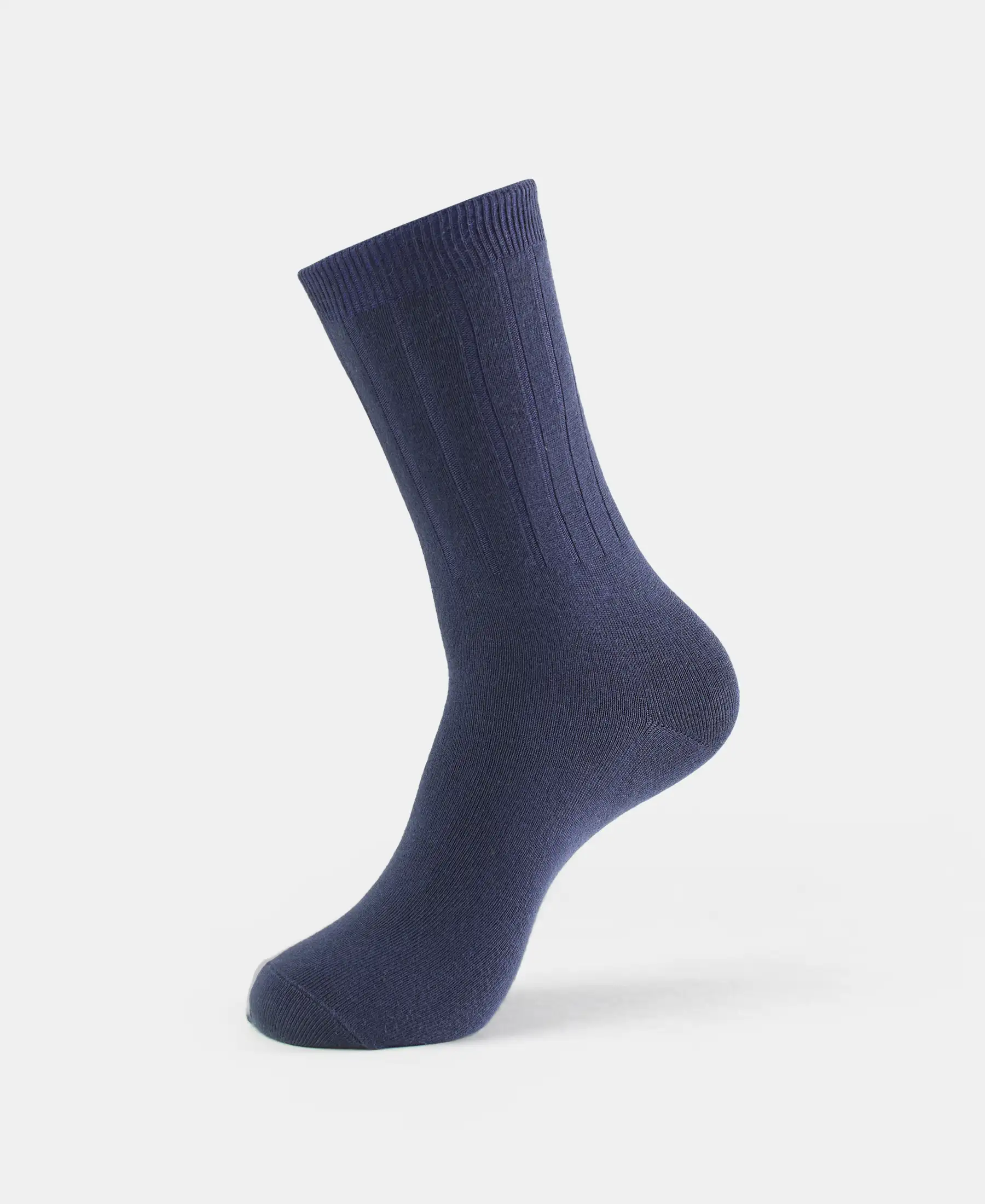 Women's Blended Modal Stretch Crew Length Thermal Socks With StayFresh Treatment - Navy - Image 5
